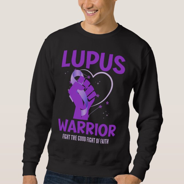Sudadera LUPUS WARRIOR Personalizado Púrpura Sensibilizació (Anverso)