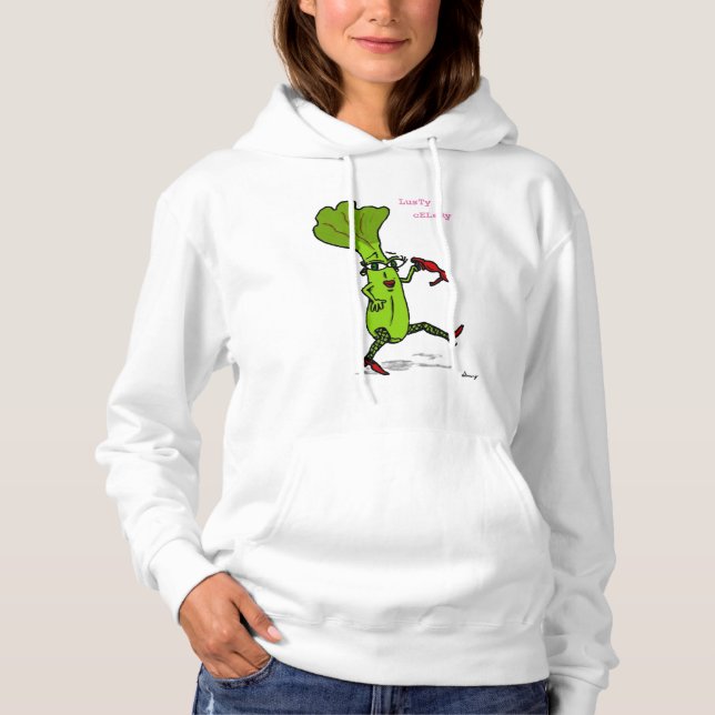 Sudadera Lusty Celery Womens Hooded Sweatshirt (Anverso)