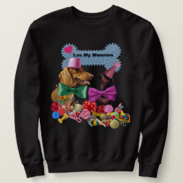 Sudadera Luv My Weenies Black Sweatshirt Hombres/Mujeres