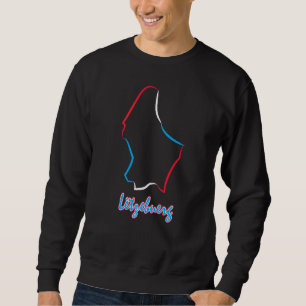 Sudadera Luxemburgo Bandera Luxemburgo Contorno a Luxemburg