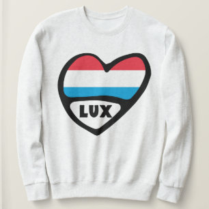 Sudadera Luxemburgo Código de país Indicador Corazón LUX
