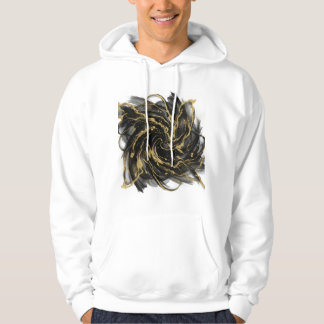 Sudadera Luxury Gold and Black Abstract Marble Ink Flow