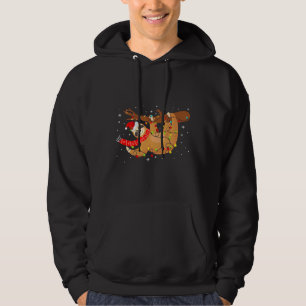 Sudadera Luz de eslora corta Santa Hat Xmas Tree