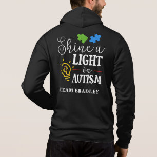 Sudadera Luz personalizada sobre el autismo Familia coincid