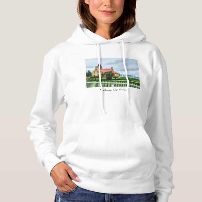 Sudadera Luz y puente de Mackinac (Anverso)