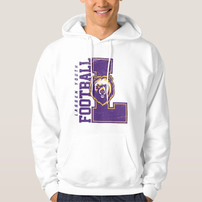 Sudadera LYFL 06 | Hoodie con el logotipo de lassen púrpura (Anverso)