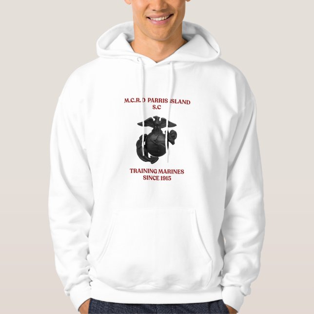 Sudadera M.C.R.D ParrisIsland S.C Training MarineSince 1915 (Anverso)
