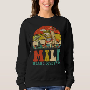 Sudadera M I L F Rana de Cottagecore jugando banjo en hongo