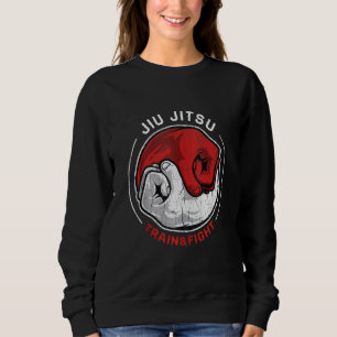 Sudadera M Ial Jiu Jitsu Lucha Retro En Tren Yin Yang Fist