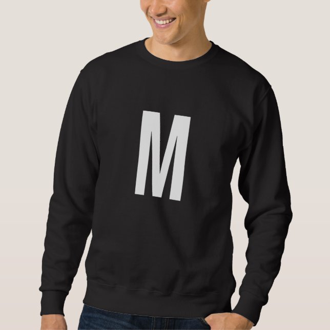 Sudadera M Letter Number Symbol Alphabet Initial (Anverso)