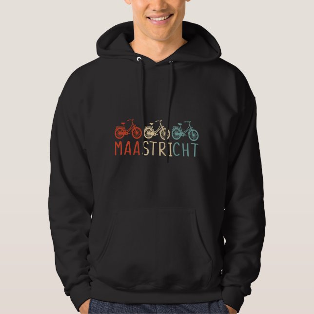 Sudadera Maastricht Ciudad de Bicicletas Ciclo Retro (Anverso)