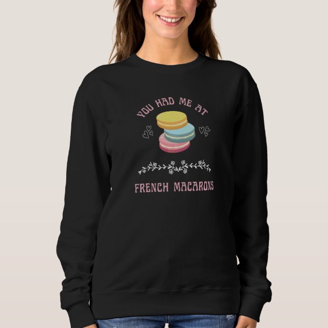 Sudadera Macarrones Franceses Pastelería Postre Galleta Com (Anverso)