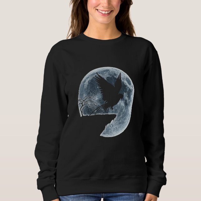 Sudadera Macaw Halloween Costume Moon Silhouette Creepe (Anverso)