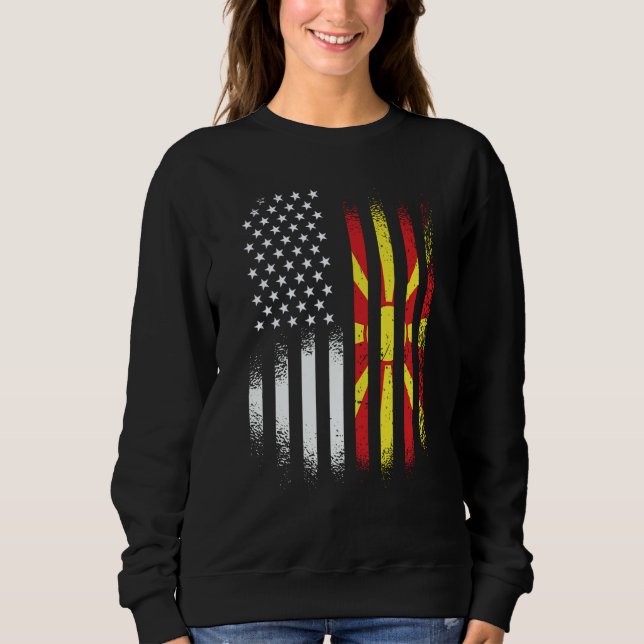 Sudadera Macedonian American Heritage Month Macedonia Patri (Anverso)
