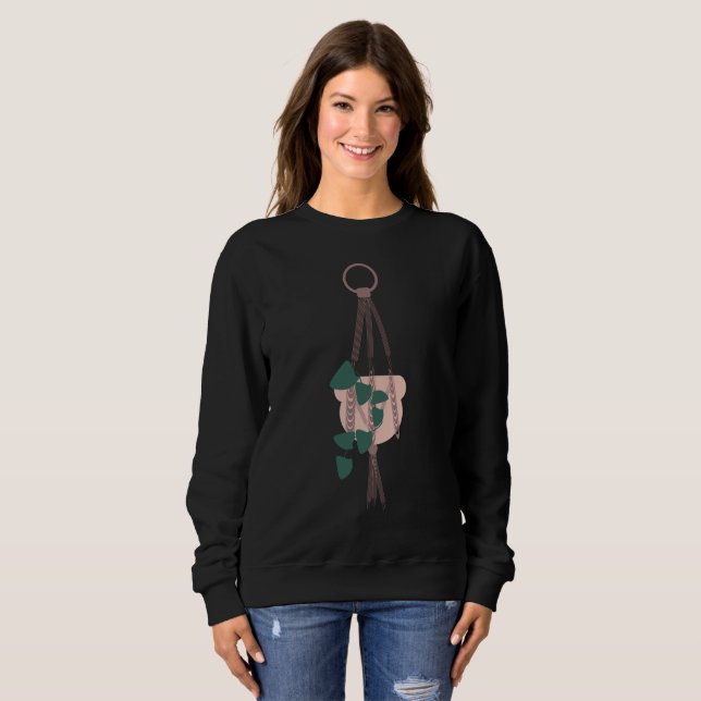 Sudadera Maceta colgante rosa para plantas (Anverso completo)