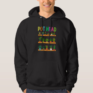 Sudadera Maceta de planta y jardinero Cabeza Suculento Cact