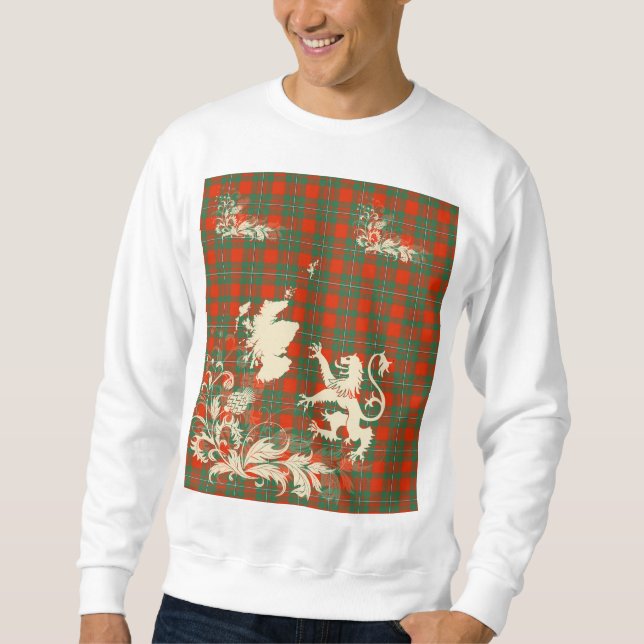 Sudadera MacGregor Ancient Tartan Scotland Lion Map Art (Anverso)