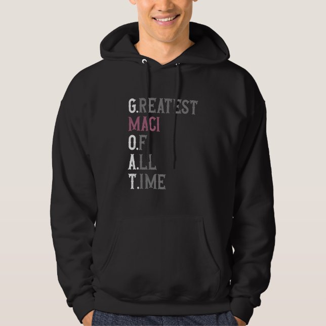 Sudadera Maci más grande de todos los tiempos  Cabra  Maci (Anverso)