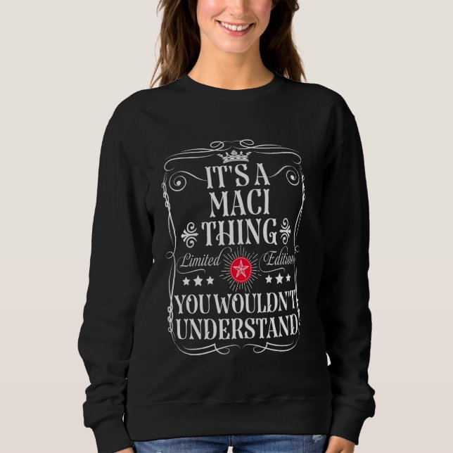 Sudadera Maci nombra que es algo maci que no entenderías (Anverso)