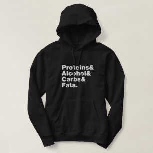 Sudadera Macronutrientes. Proteínas & Alcohol & Carbohidrat