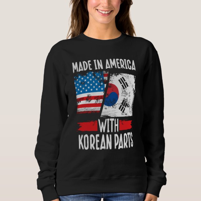 Sudadera Made In America With Korean Parts Asian American (Anverso)