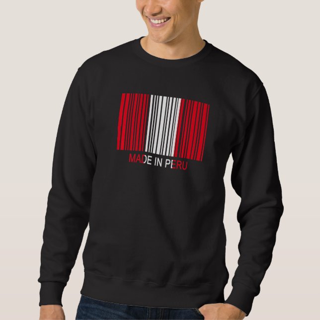Sudadera Made in Peru Flag Barcode Premium (Anverso)