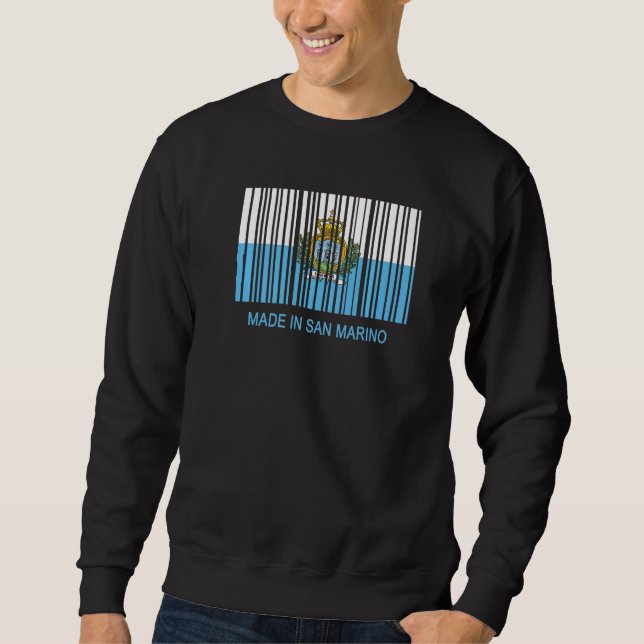 Sudadera Made in San Marino Flag Barcode Premium (Anverso)