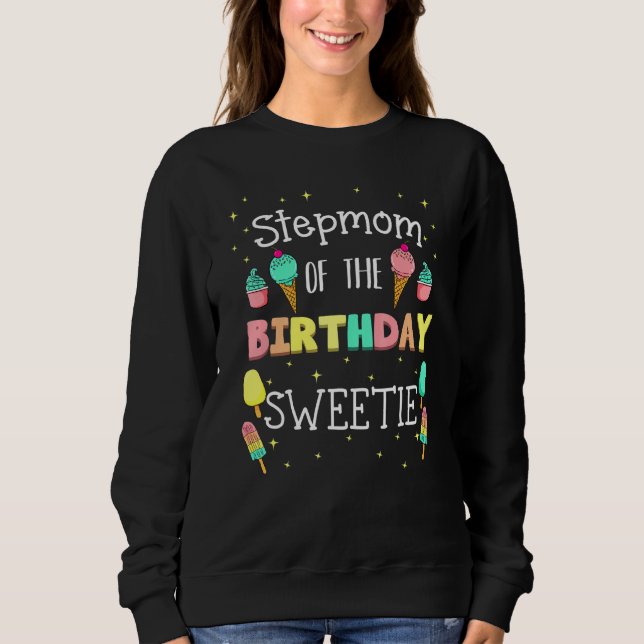 Sudadera Madera Del Cumpleaños Dulce Helado Fiesta St. (Anverso)