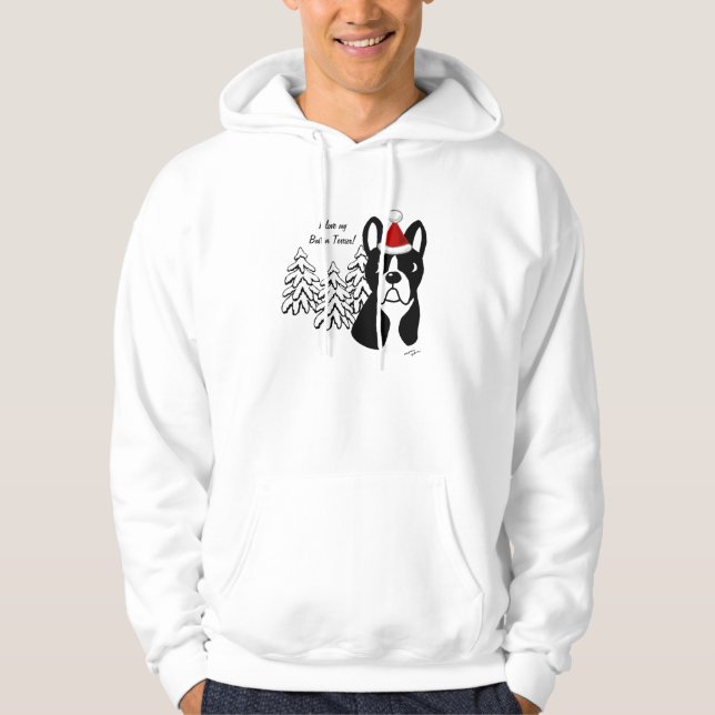 Sudadera Maderas de la nieve del dibujo animado del navidad (Anverso)