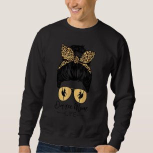 Sudadera Madre bailarina Messy Bun Leopardo del pelo bailar