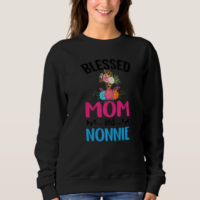 Sudadera Madre bendita y Día de la Madre Nonnie Floral Nonn (Anverso)