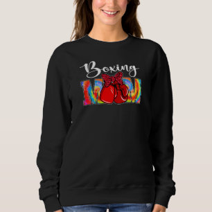 Sudadera Madre boxeadora de boxeo de peluche de tinte de le