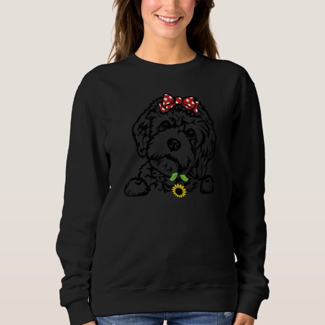 Sudadera madre Cavapoo girasol Cavapoo (Anverso)
