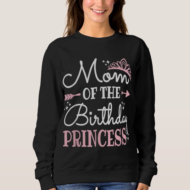 Sudadera Madre Cuta De La Princesa De Cumpleaños Madre Grac (Anverso)