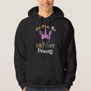 Sudadera Madre Cuta De La Princesa De Cumpleaños Unicorn Ma