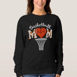 Sudadera Madre de baloncesto corazón divertido deporte ama