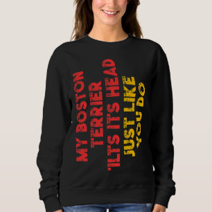 Sudadera Madre de Boston Terrier Papá Noel Dueño del Perro