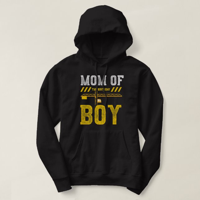 Sudadera Madre De Cumpleaños Del Trabajo De Construcción De (Diseño del anverso)