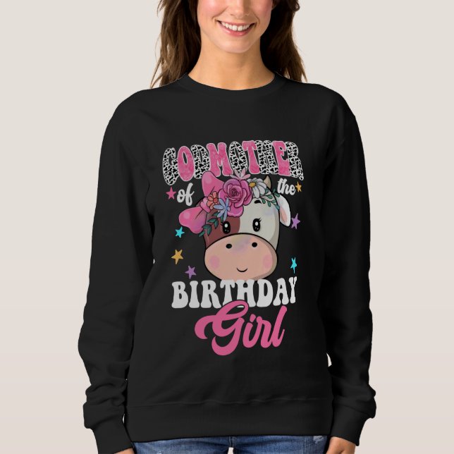 Sudadera Madre De Dios De La Granja Chica De Cumpleaños Cow (Anverso)