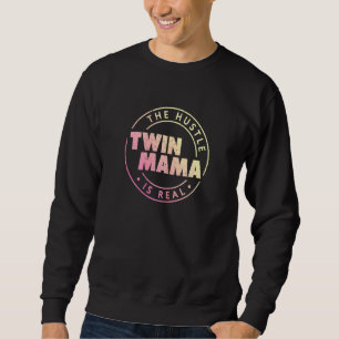 Sudadera Madre De Dos Gemelas Nueva Madre De Gemelos Cansad