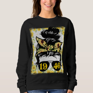 Sudadera Madre de girasol nacida en 1946 en una mujer de ja