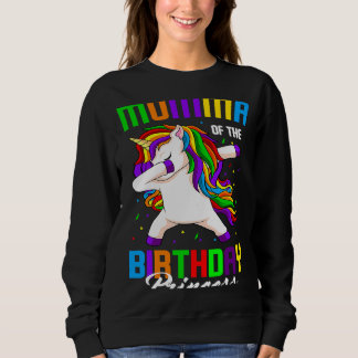 Sudadera Madre de la princesa de cumpleaños Unicorn Dabbing