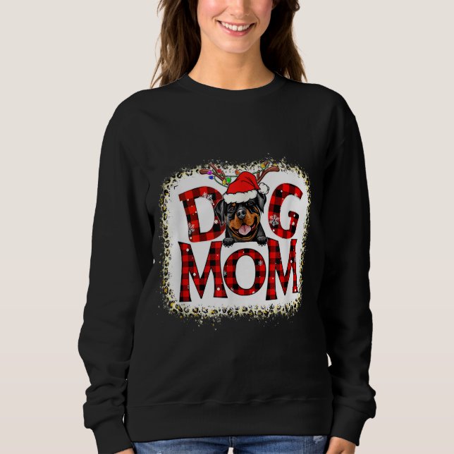 Sudadera Madre de perro de Rottweiler Búfalo de Navidad Paj (Anverso)