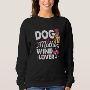 Sudadera Madre de perro dulce vino alemán pastor de perro