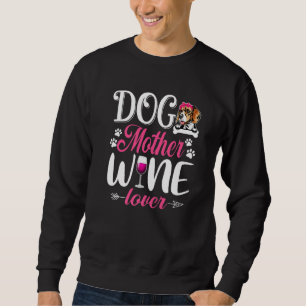 Sudadera Madre de perro dulce vino beagle Día de la madre d