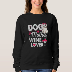 Sudadera Madre de perro linda vino Día de la madre de perro