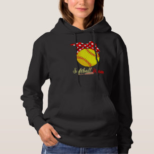 Sudadera Madre de Softbol Vintage Mamá Madre Mujeres