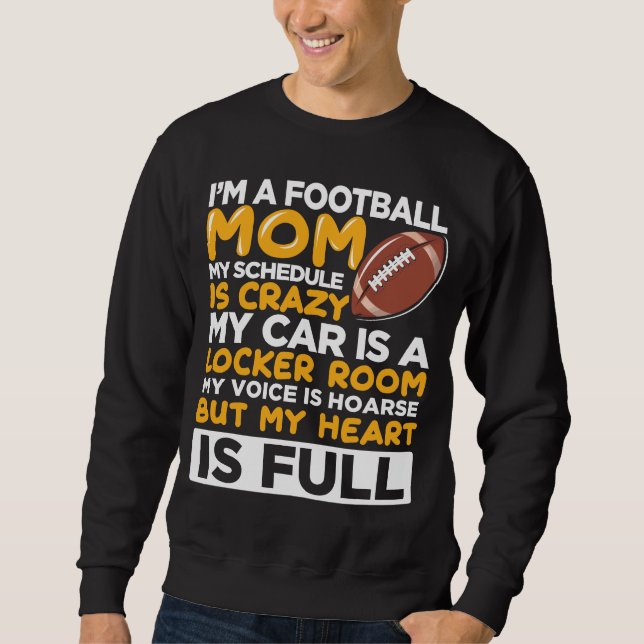 Sudadera Madre de un jugador de fútbol americano (Anverso)