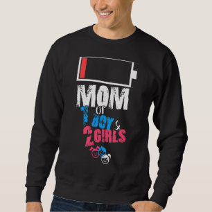 Sudadera Madre De Un Niño Y Dos Chicas Madres Padres Día Bi
