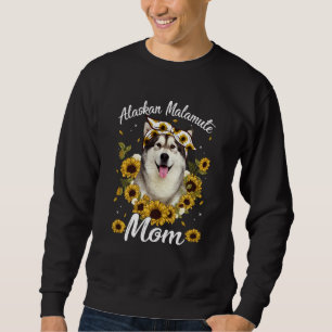 Sudadera Madre de un perro girasol de malamute